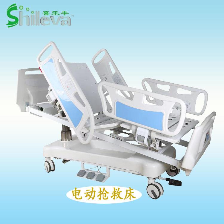 ICU电动抢救床电动五功能升降病床多功能立柱升降病床电动溶栓床