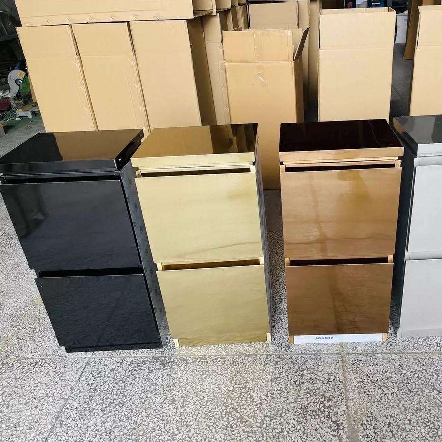 跨境理发店发廊美发工具收纳柜子简约家用金色多层置物柜厂家直销