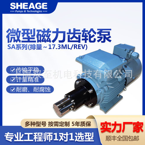 化学品计量传输循环SHEAGESA101-CM耐磨耐腐蚀微型磁力齿轮泵