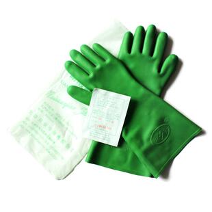 双安耐酸碱手套45cm天然橡胶涂层直筒手套40cm防化学作业防护