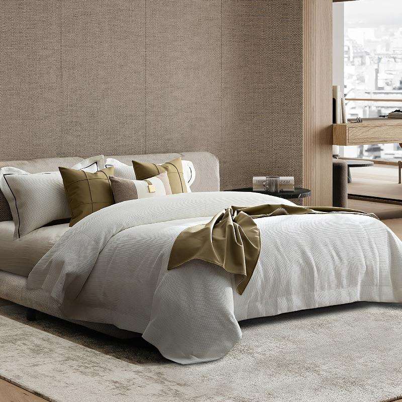 现代简约软装设计楼盘极简床上用品多件套家具展厅卖场样板间床品