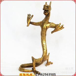厂家直销铜龙摆件 升龙 立龙 站龙风水工艺品摆件
