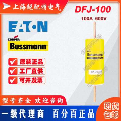 DFJ-100管式保险丝 600V100A 巴斯曼BUSSMANN快速熔断器