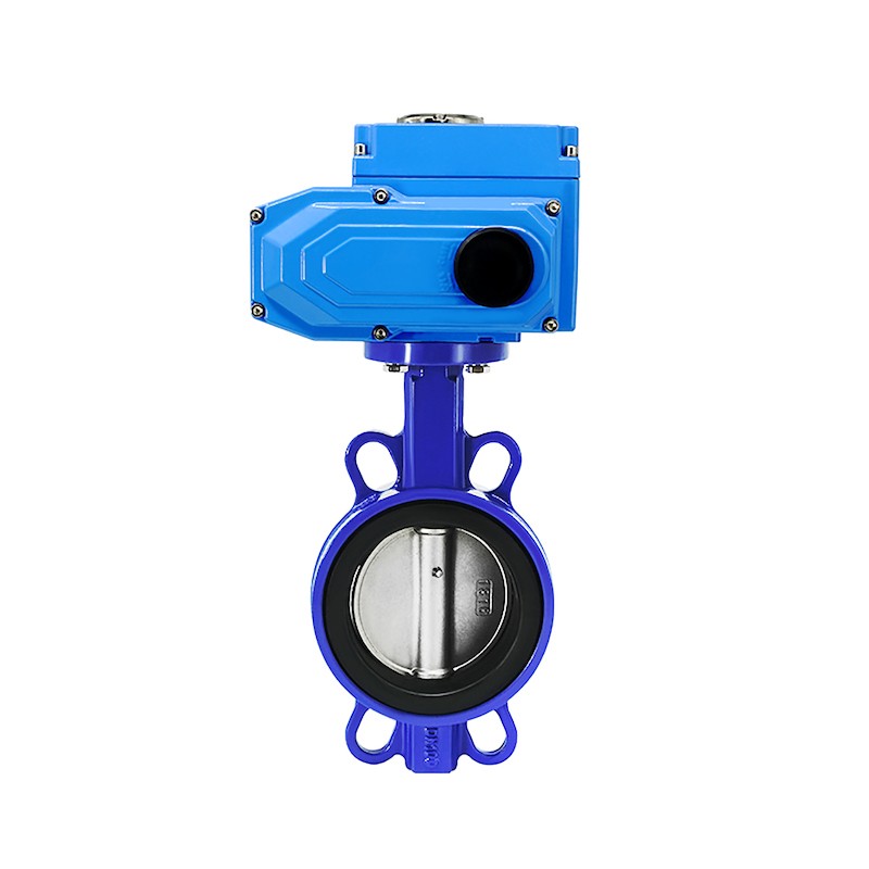 电动蝶阀D971X电动对夹式蝶v阀 电动阀DN40 50 65 80 100