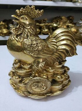 十二生肖鸡摆件家居装饰品铜公鸡财运客厅办公室桌面吉祥摆设