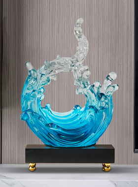 风生水起酒柜装饰k品摆件家居饰品现代客厅电视柜办公室招财工艺