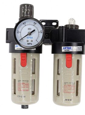 亚德客调压阀气动气源处理二联件BFC2000空压机油水分离器过滤BFR