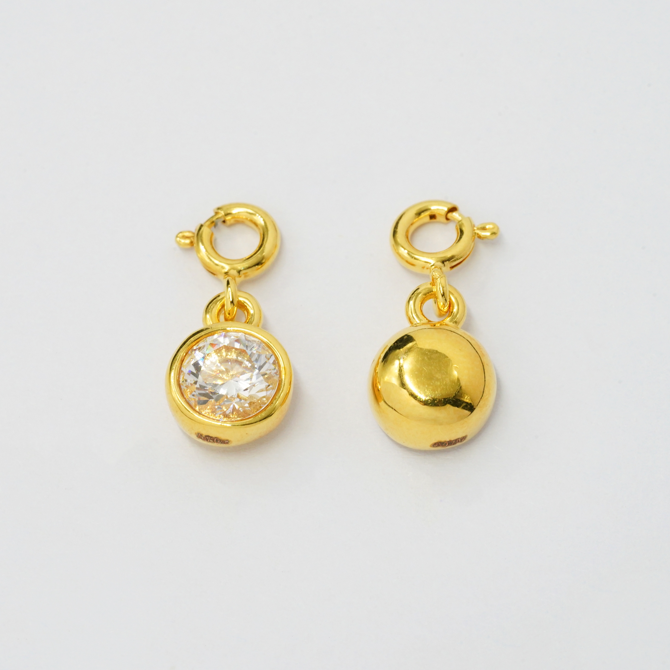 正品美菲品牌18k金镶钻圆形泡泡项链手链diy配件不脱模【WT0232】