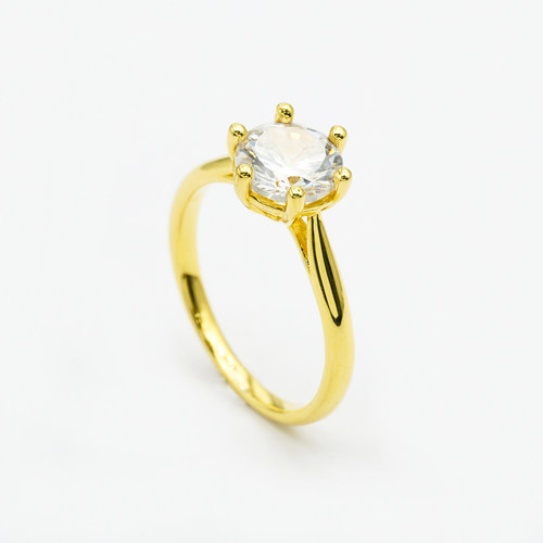 【店铺专属】18k金镶钻六爪戒指女款轻奢小众【WT0264】不脱模