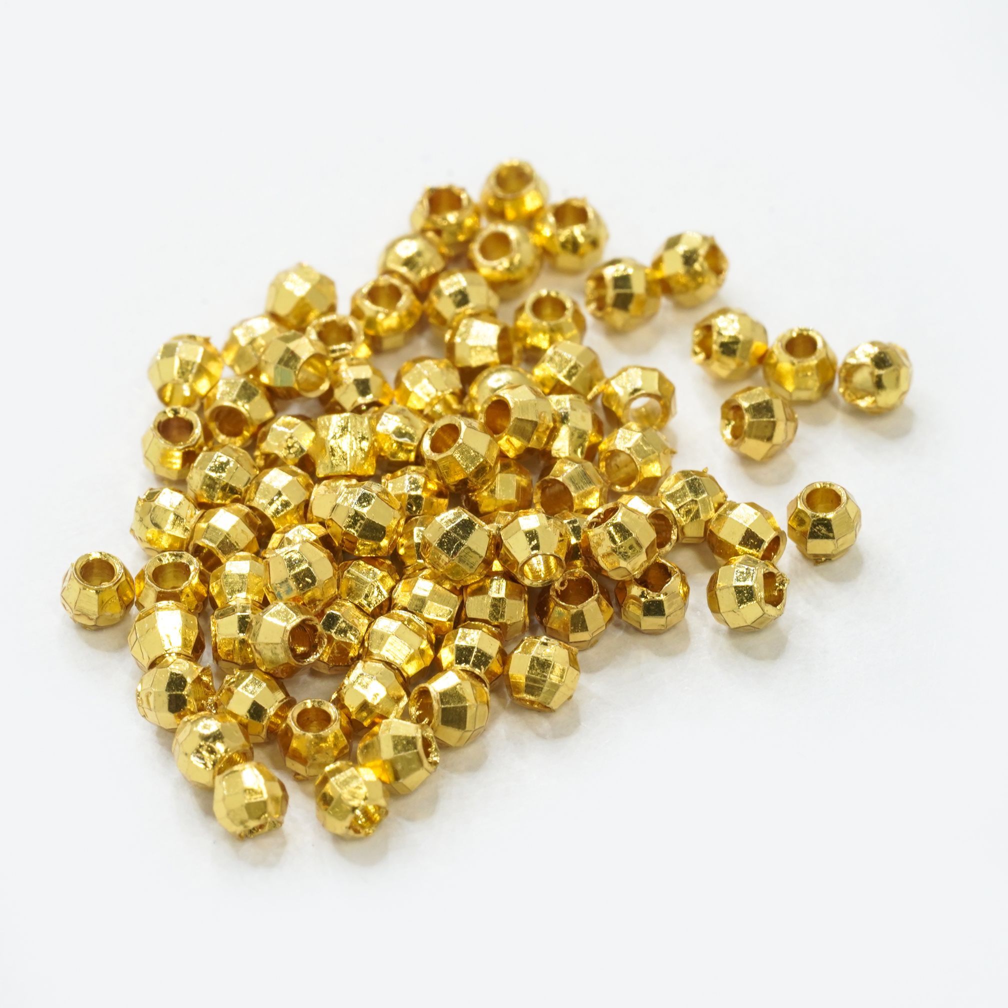 18k金镭射珠DIY百搭手链手串配件