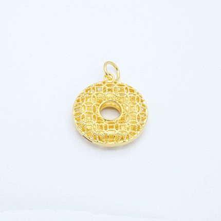 【店铺专属】18k金六字真言项链吊坠百搭DIY配件 WT0449 不脱模