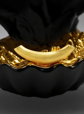 18k金拉丝小月牙配件（含绳）【QL07400】