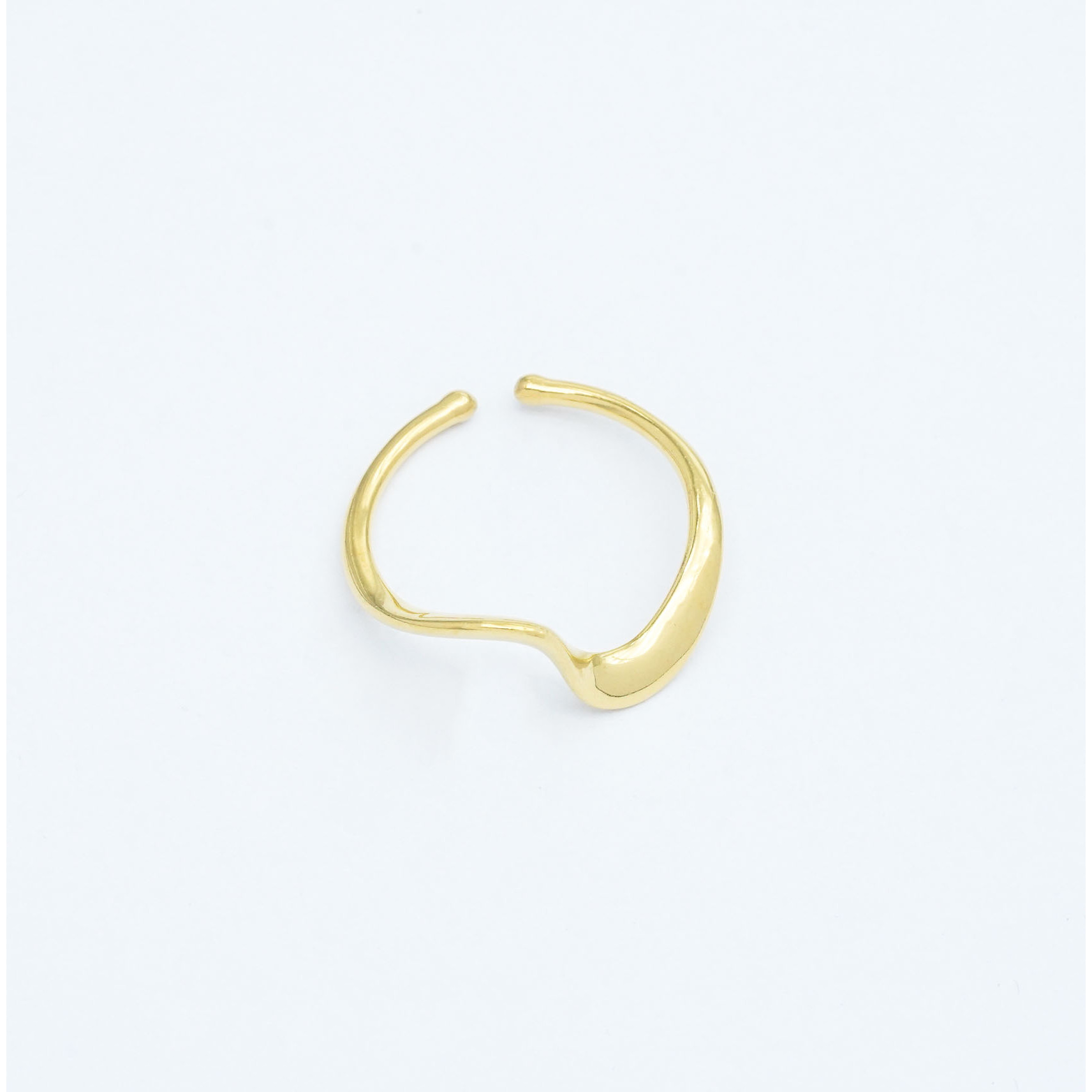 18k金莫比乌斯开口戒指轻奢小众