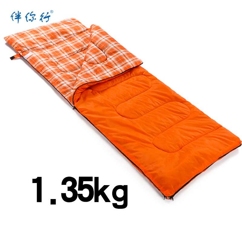 代发跨境货源现货信封睡袋填充中空棉防水防潮矩形睡袋1.35KG