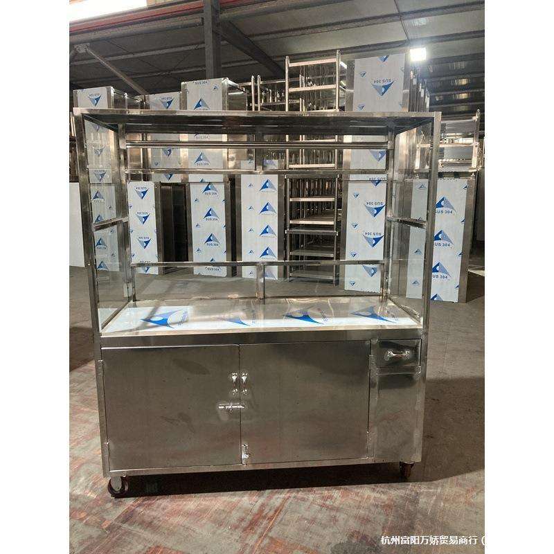 摆摊车厂家直快餐车明档车不锈钢车多功能手推车烧腊小推车外卖车
