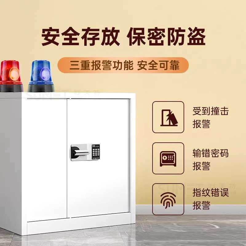 ?保密柜电子密码锁铁皮文件柜办公室资料带锁家用储物柜保险柜矮