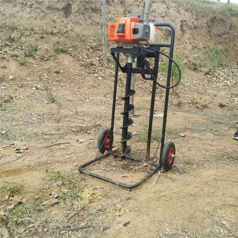 挖坑钻土地钻机 埋桩打洞器农用小型便携式大功率螺旋式