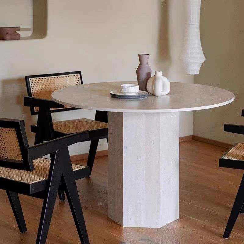 舒梵新品岩白桌/洞石岩板圆餐桌/中古风格桌子圆桌复古,玩具/童车/益智/积木/模型,遥控车升级件/零配件,淘宝优惠券,粉丝福利购,淘宝优惠卷