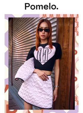 Pomelo 黑色 PML Logo 印花针织上衣