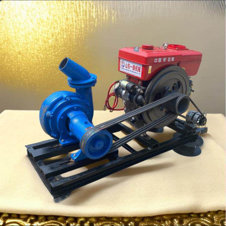 河道吸沙机 柴油抽污水泵 4寸抽沙泵15千瓦电机带动