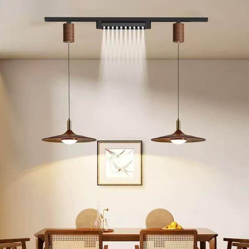 2025年新款餐厅吊灯明装轨道可移动意式中古风饭厅餐桌吧台灯具