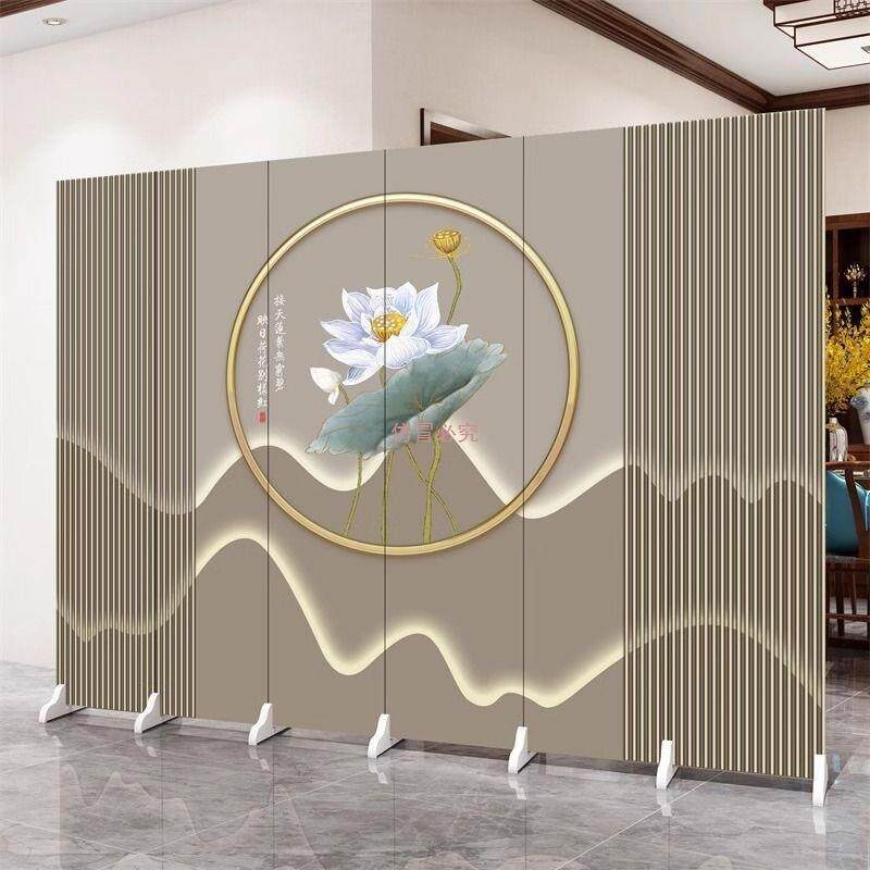 屏风隔断客厅简约现代办公室厕所防水遮挡墙折叠移动玄关布艺折屏