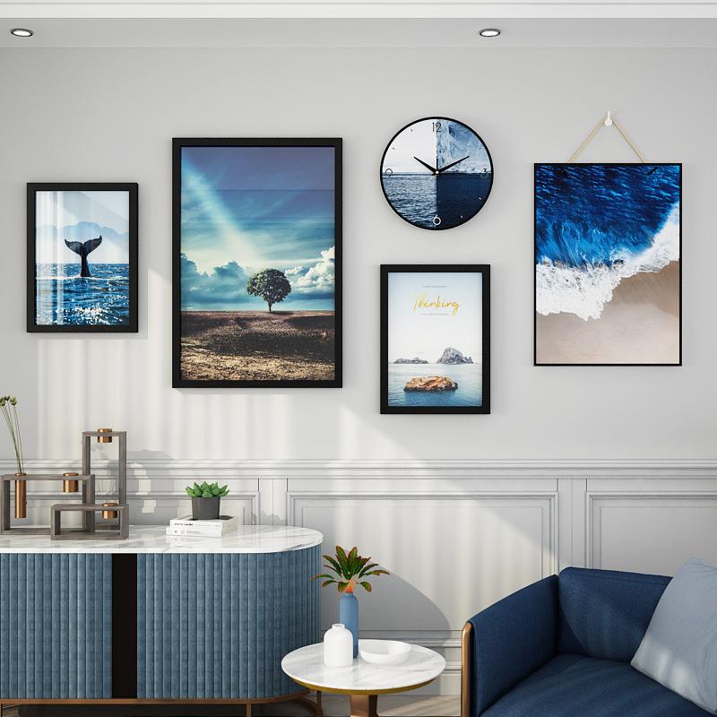 实木_D926_24寸大框轻奢实木照片墙组合相框可换相片客厅的装饰画