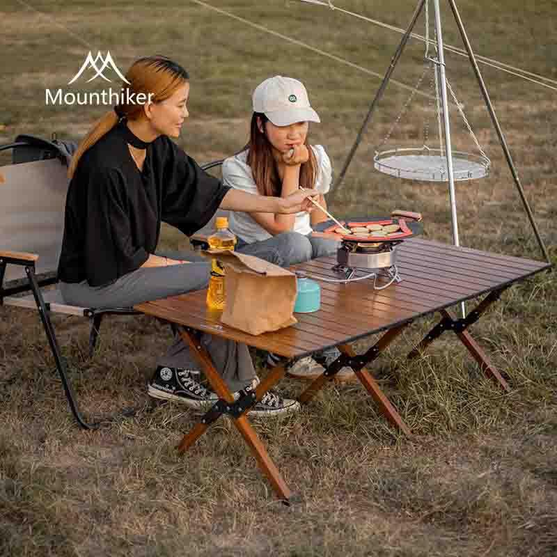 Mountainhiker山之客露营地户外格因铝合金折叠蛋卷桌轻量便携易