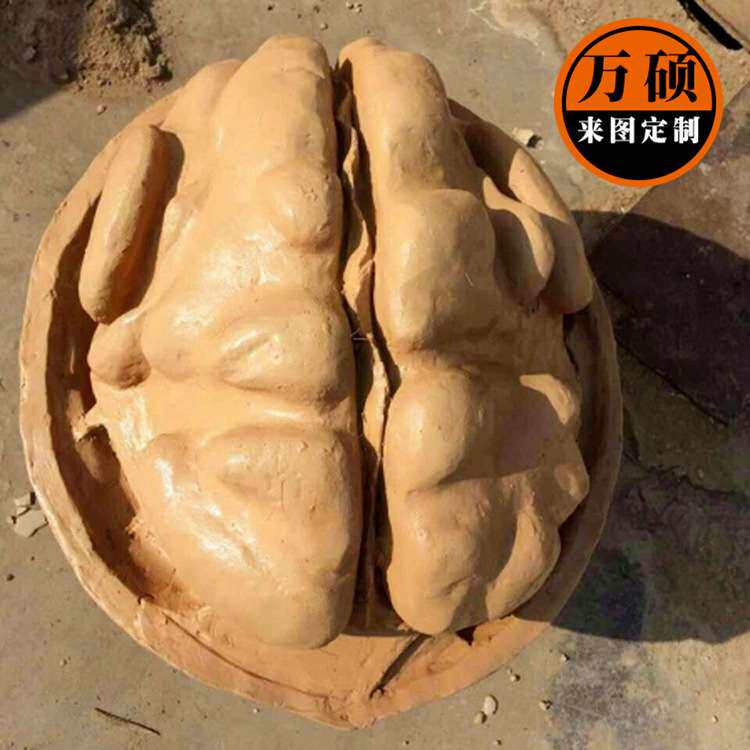 玻璃钢核桃雕塑 创意坚果核桃仁装饰造型 农场庄园种植园摆件