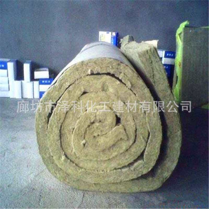 厂家生产阻燃憎水保温隔热高温吸音降噪贴铝箔高密度岩棉卷毡