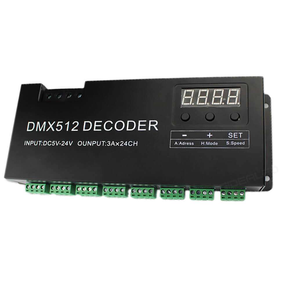 厂家直销24通道DMX512解码器舞台工程DMX控制器RGB灯带控制器