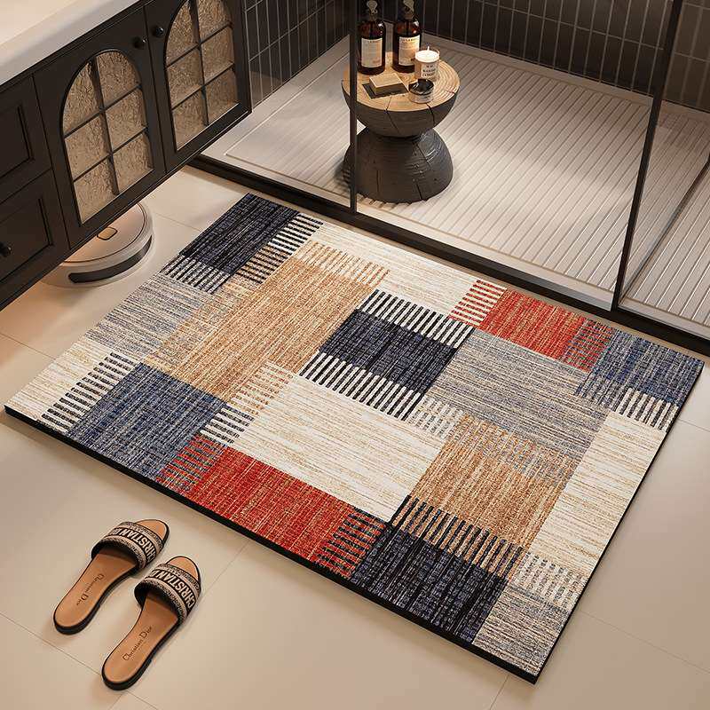 浴室防滑地垫子洗手卫生间耐脏吸水脚垫厕所门口防水可擦速干地毯