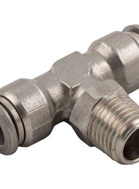 意大利安耐AIGNEP 不锈钢可旋转外锥螺纹三通快插接头 正T型60210