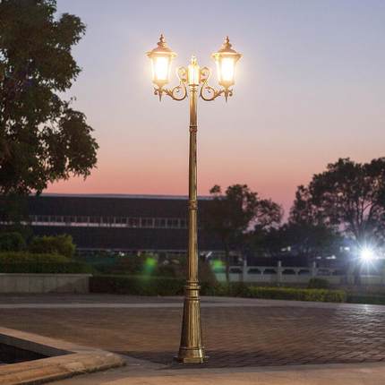 户外庭院灯欧式复古室外别墅花园景观灯小区家用防水高杆led路灯
