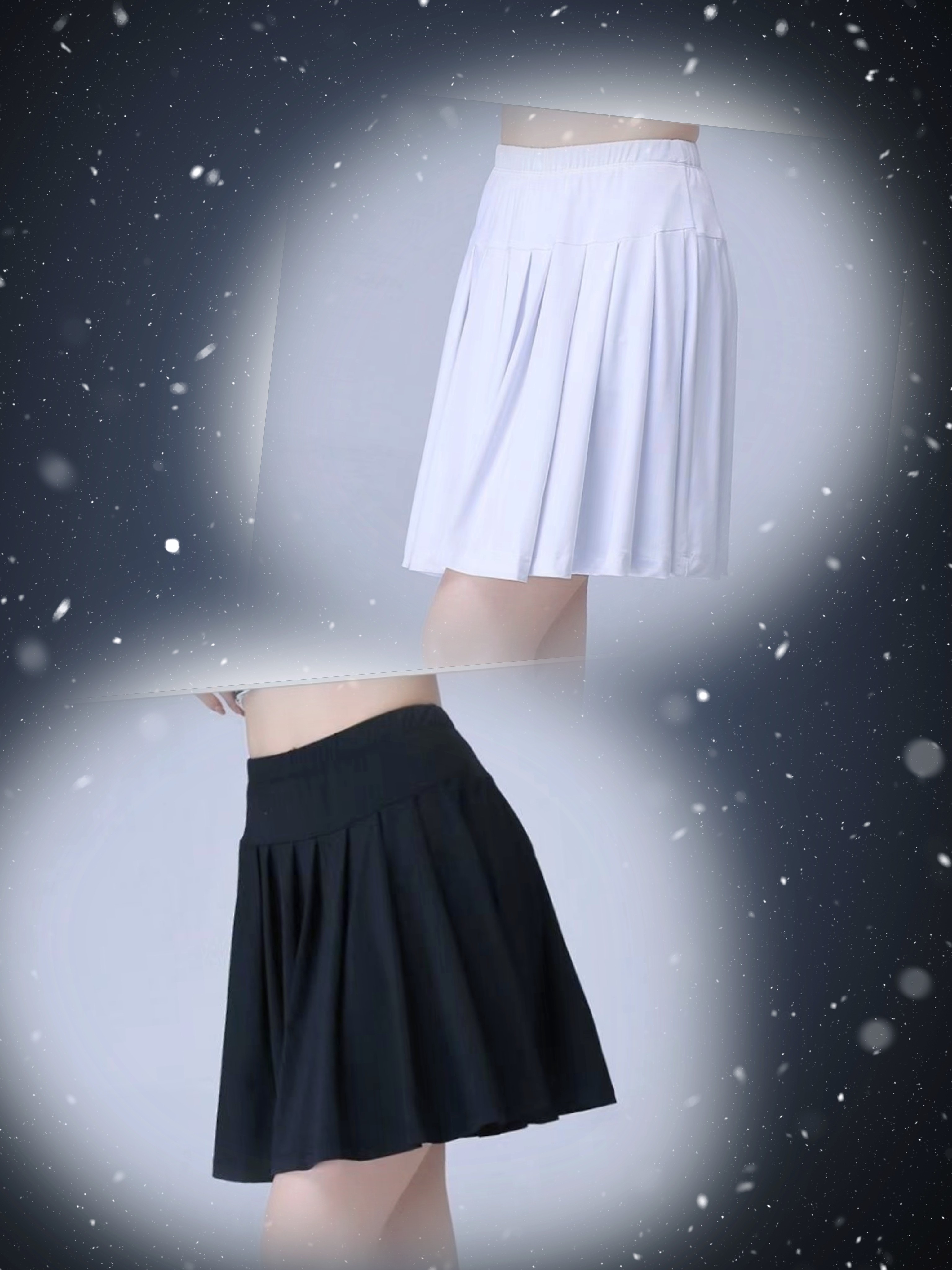 白色裙夏季新款广场舞蹈裙半身裙大摆裙拉丁舞大妈跳舞比赛运动裙