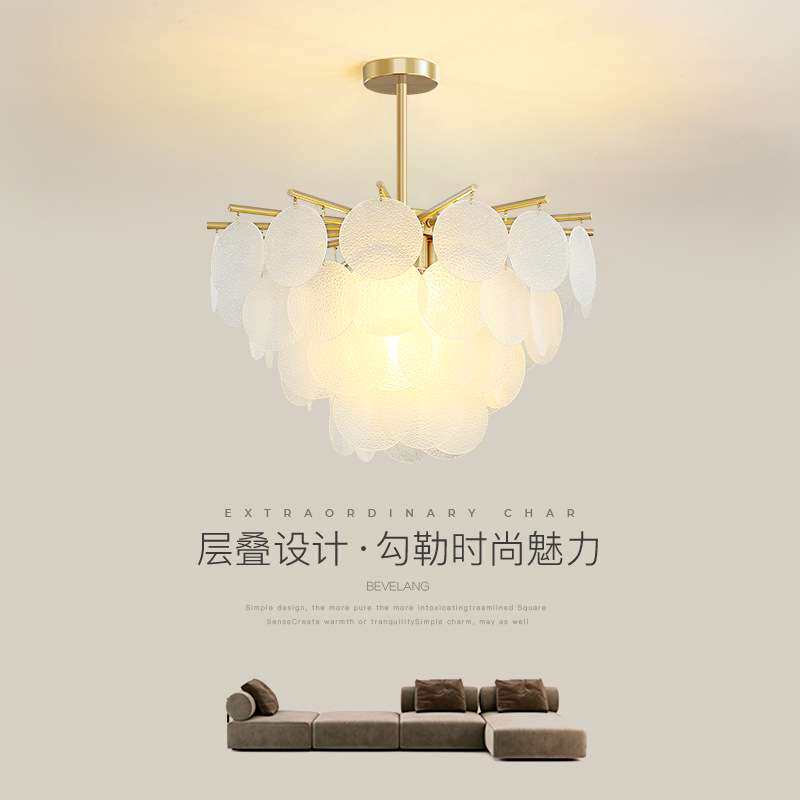 卧室吊灯后现代简约客厅艺术玻璃餐厅灯广东中山轻奢大气大厅灯具