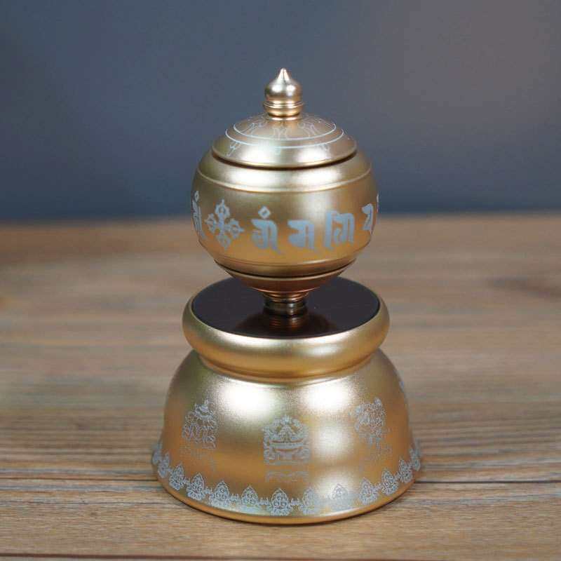 太阳能车载转金轮八吉祥转金筒手拨转金轮