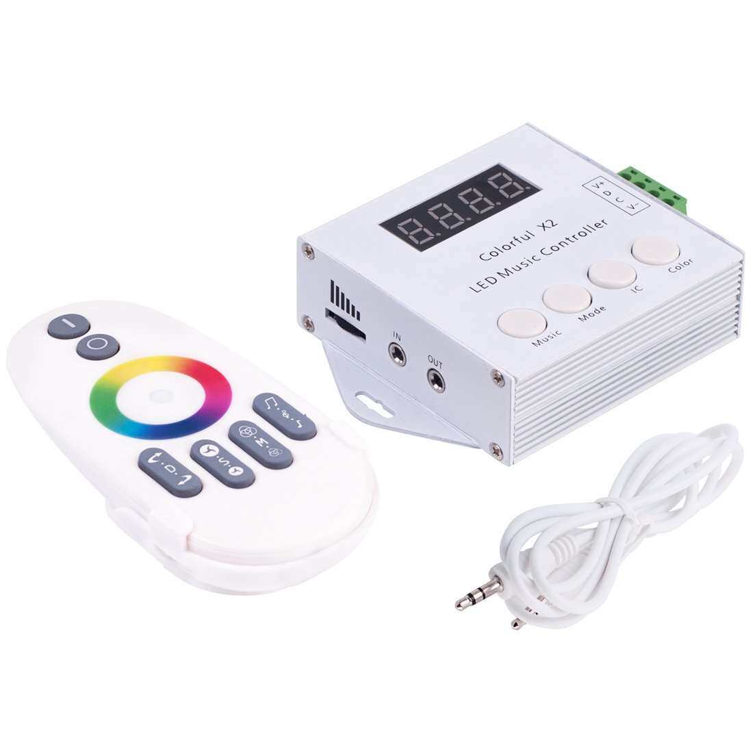 RF无线触摸声控调光器6803/WS2811幻彩灯带led音乐控制器