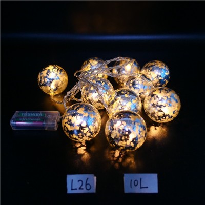 圣诞树装饰用品电池盒发光心形五角星造型K灯串挂饰迷你圣诞树灯