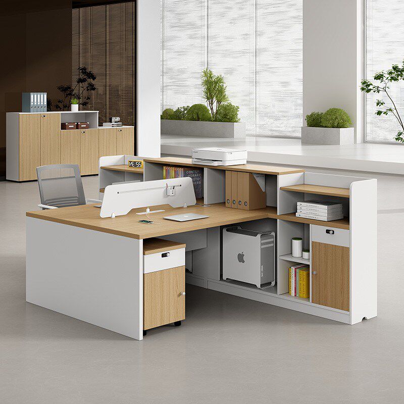 职员办公桌椅组合工位p四人位办公桌员工位财务桌办公室桌简约现