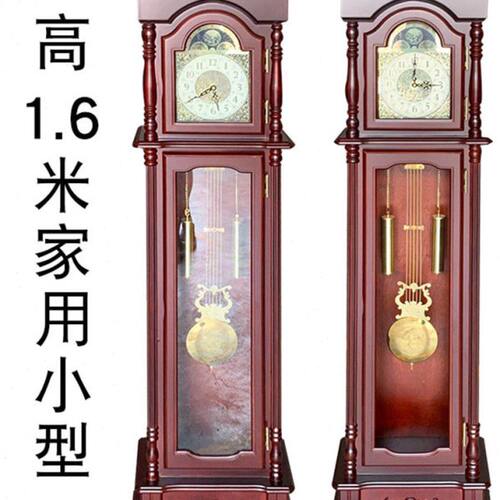 立式钟表机械座钟欧式落地钟小型客厅立钟中式复古实木家用钟表
