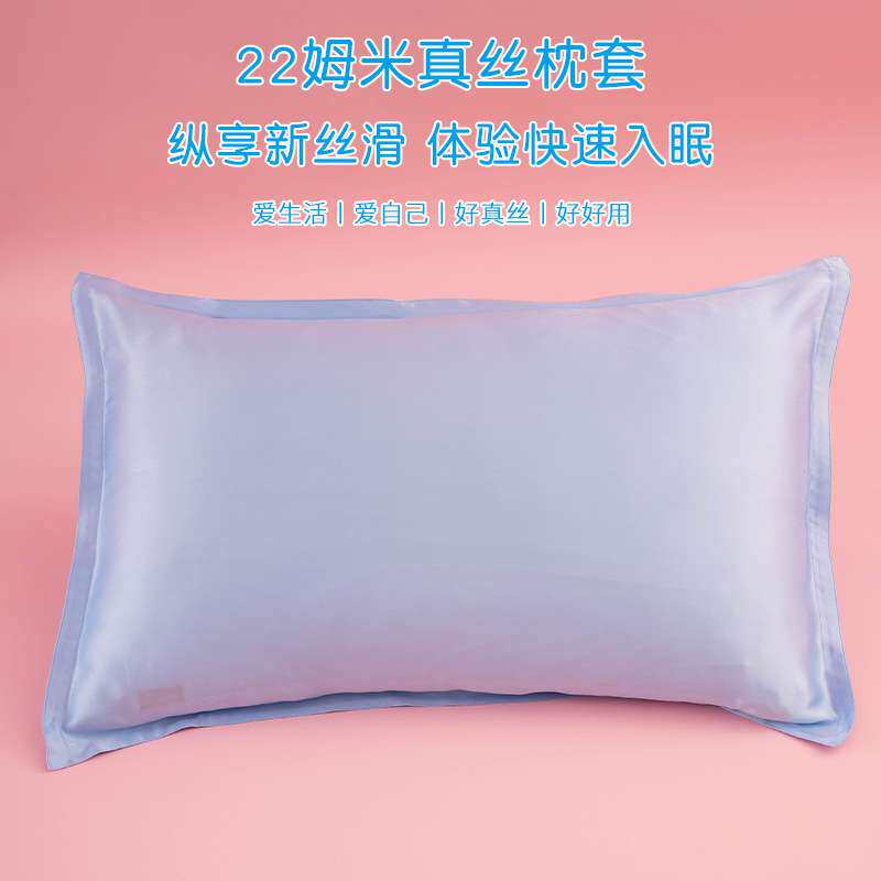 19姆米双面真丝枕套床上用品桑蚕丝枕头套绸缎款枕芯套抱枕套丝绸