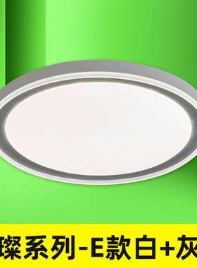 璀璨系列e款白+灰  lLED三防圆形卧室灯led吸顶灯三色变光简约
