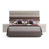 2.2米大平层主卧设计师款 意式 轻奢布艺双人床2 高端高床头大床bed