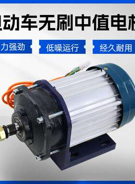 电动三轮车电机 纯铜无刷中置电机大功率3000w2000w1500w60v72v