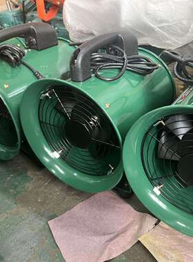 JK巴西16寸220V出口贸易绿色便携车间大风通风换气手提轴流通风机