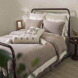 【如花在野】法式复古风优雅浪漫立体宽边蕾丝棉麻质朴民宿四件套