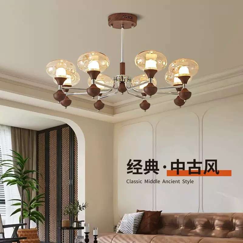 法式中古客厅吊灯美拉德大厅主灯2025新款餐厅灯艺术复古卧室灯具