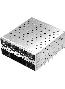 WHSFP15624D008 SFP+ CAGE 2×4压接式外侧双灯 镀金15U 连接器