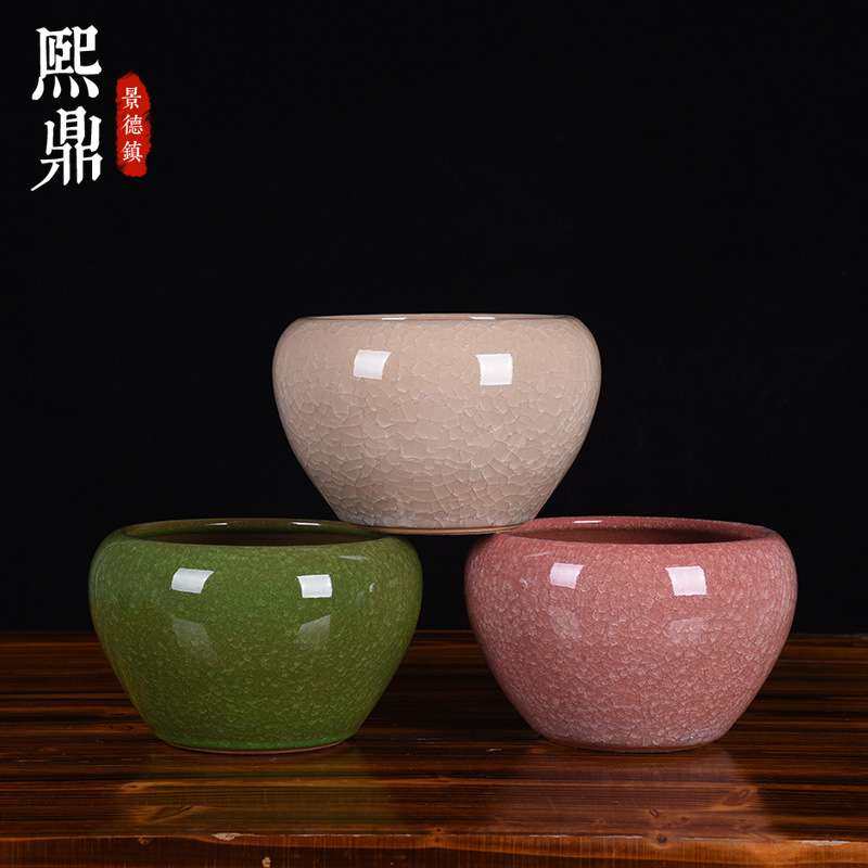 陶瓷鱼盆多肉水培花盆水仙花裂纹釉官窑摆件家居玄关博古架装饰品,玩具/童车/益智/积木/模型,遥控车升级件/零配件,淘宝优惠券,粉丝福利购,淘宝优惠卷